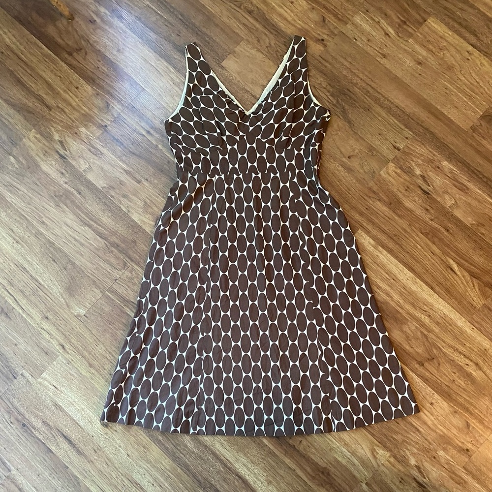 Boden Brown polka dot dress
